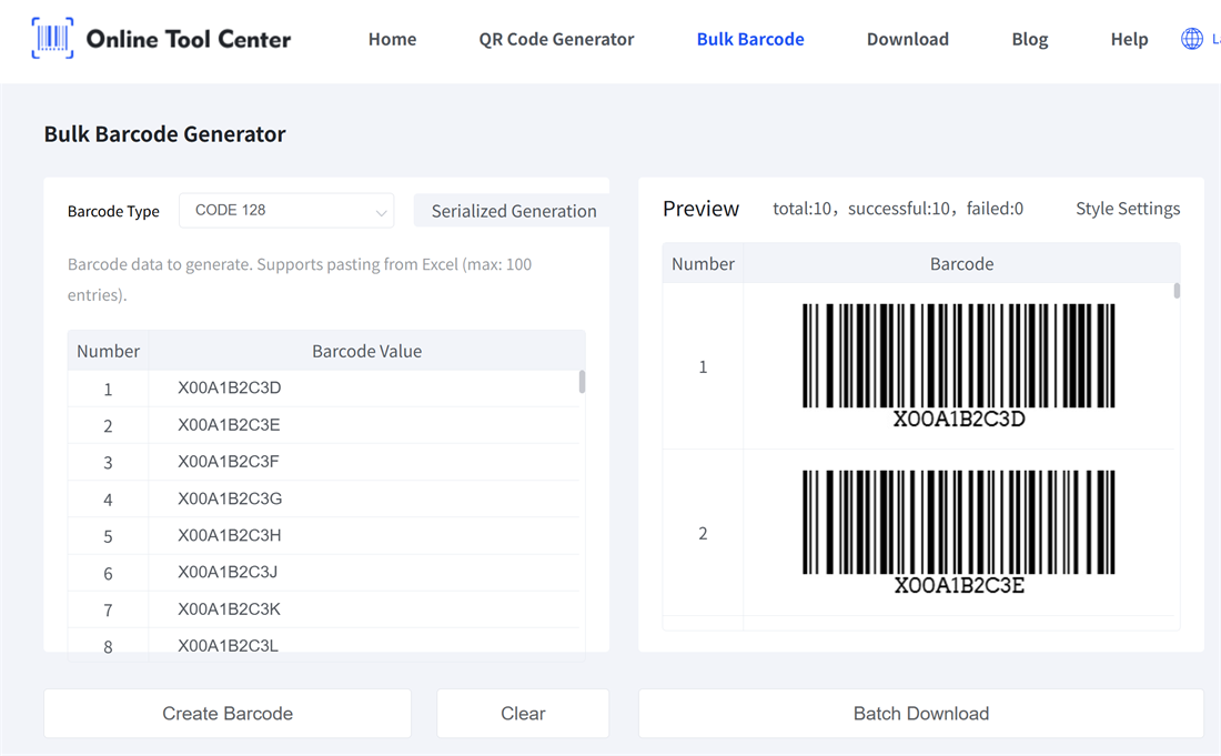 bulk fnsku stregkoder