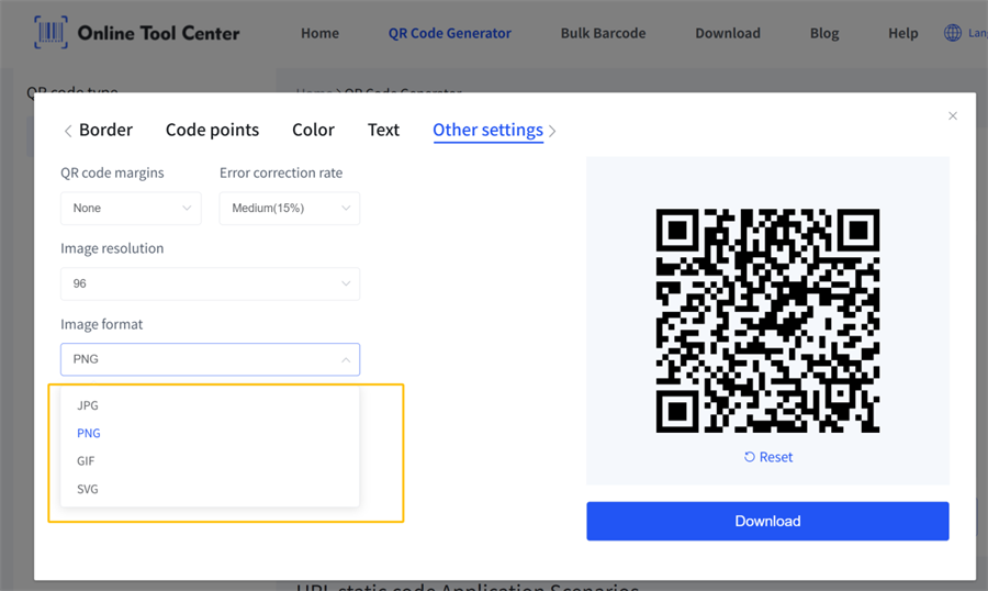 QR-kode billedformat