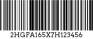 Kode 128 VIN Barcode