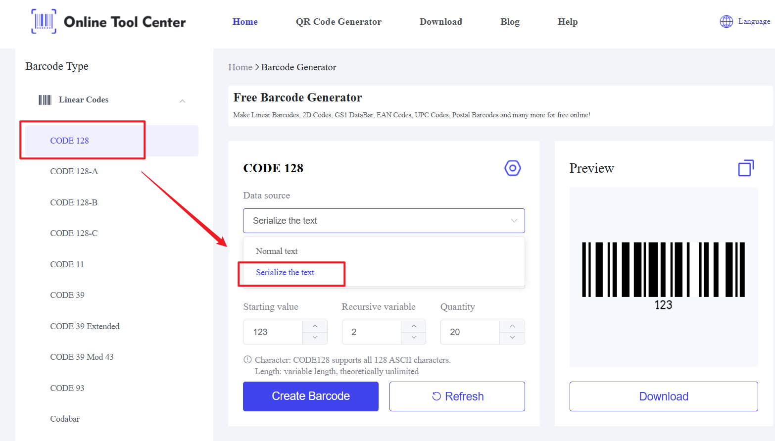 online bulk stregkodegenerator