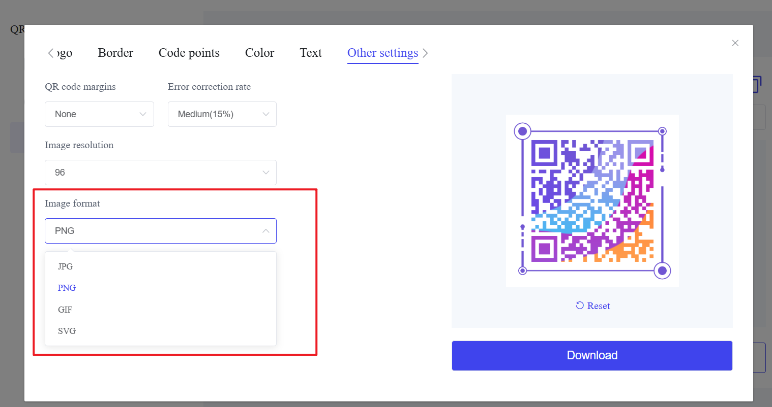 qr- kodeformat