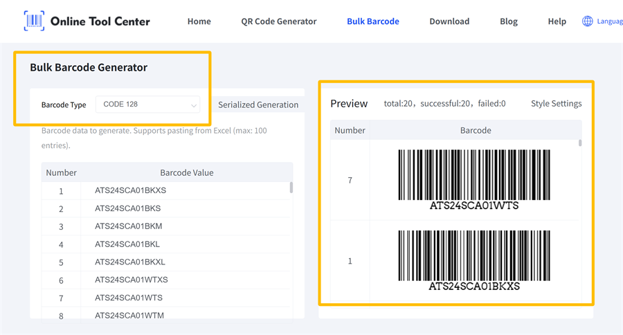 bulk barcode generator bulk stregkodegenerator