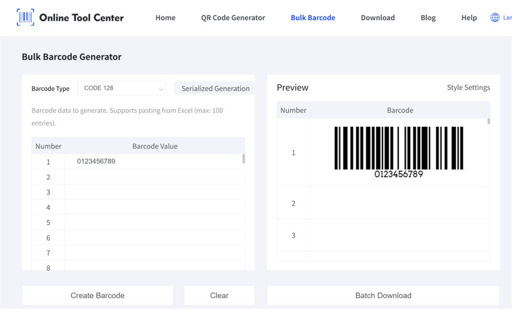 bulk barcode generator bulk stregkodegenerator