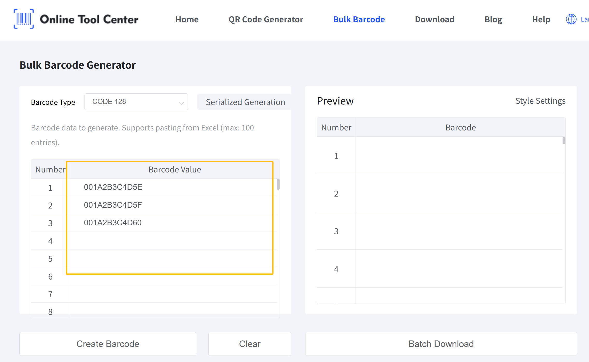 bulk stregkodegenerator