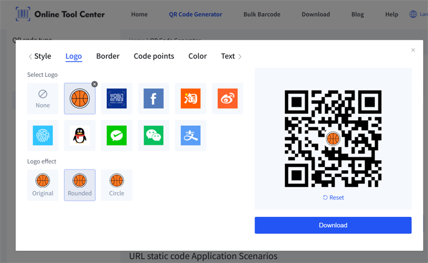 Erate brugerdefineret basketball qr kode