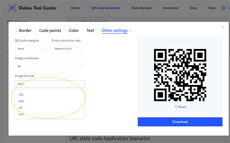QR-kode billedformat