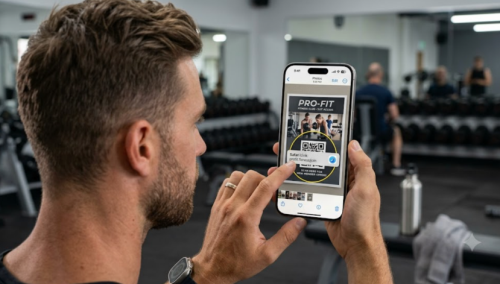Scan en QR-kode p&aring; iPhone