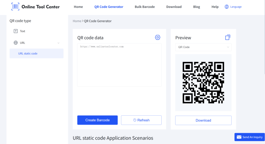 oprette link qr kode