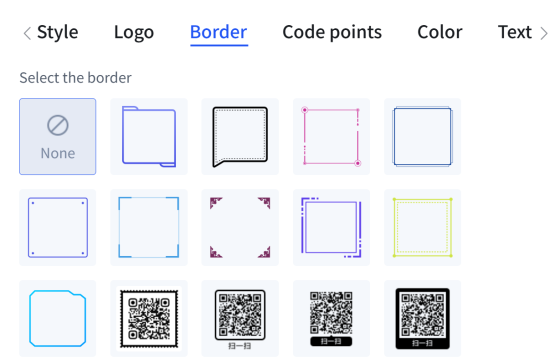 QR kode gr&aelig;nser